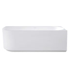 Otti Attica Celine Right Corner 1700mm Matte White Bath with Overflow