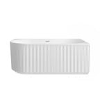 Otti Attica Havana Right Corner 1500mm Matte White Fluted Bath with Overflow