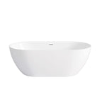 Otti Attica Manolo 1300mm Gloss White Bath with Overflow