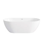 Otti Attica Manolo 1400mm Gloss White Bath with Overflow