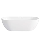 Otti Attica Manolo 1700mm Gloss White Bath with Overflow
