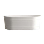 Otti Attica Bondi 1500mm Matte White Bath with Overflow