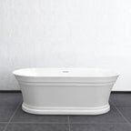 Otti Hampton 1500mm Gloss White Bathtub with Overflow