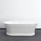 Otti Hampton 1700mm Gloss White Bathtub with Overflow