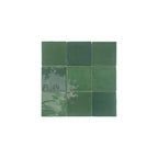 Tabarca 150x150 Gloss Verde Subway Pressed
