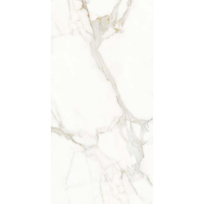 Calacatta Royal 1200x600 Silk Tech White Marble Look Rectified