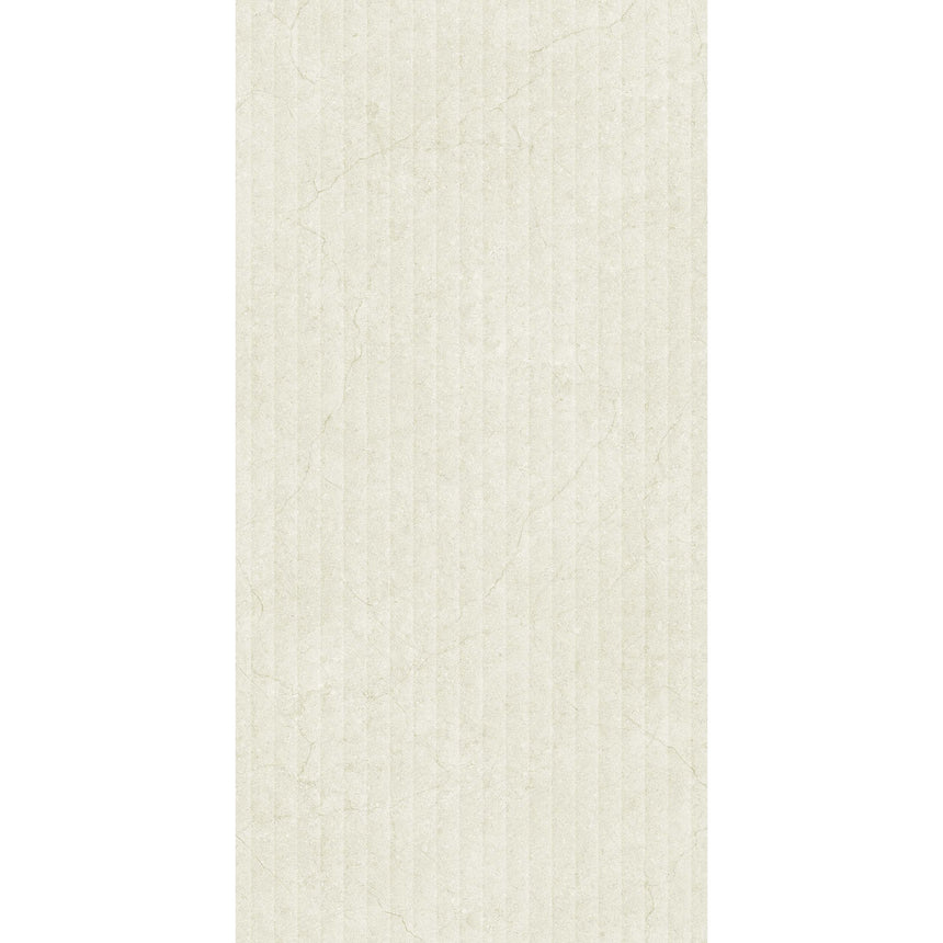 Marfil 1200x600 Silk Tech 3D Mould Warm Stone Look Rectified