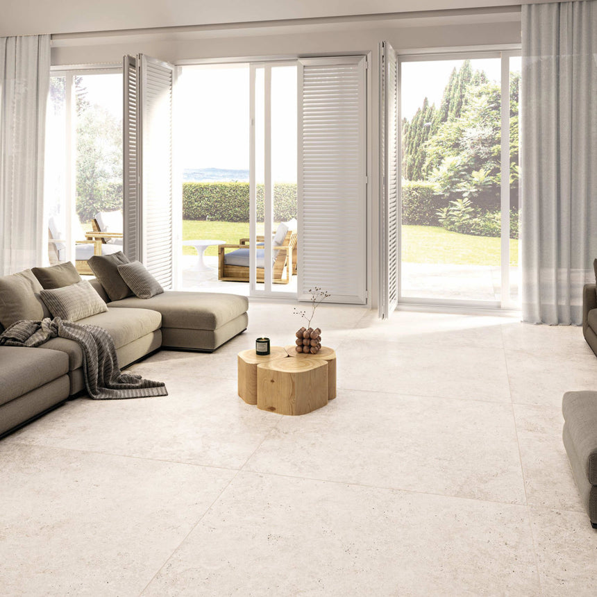 Tivoli Cross Cut 1200x600 Natural White Travertin Look