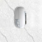 Noosa Framed Mirror 900x450mm Oval White