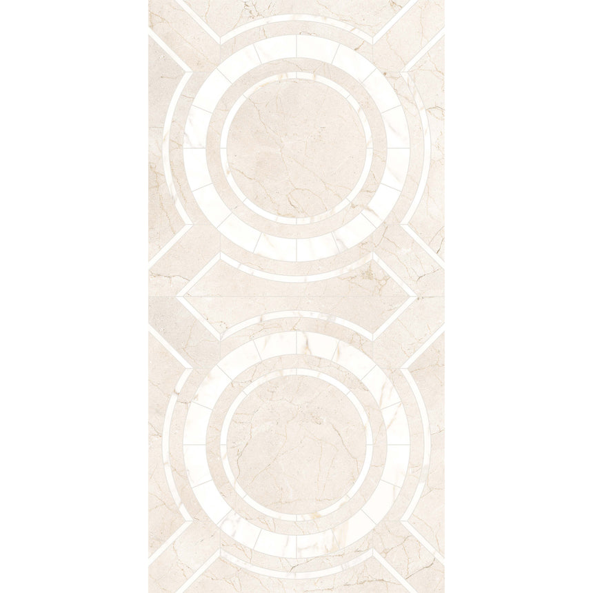 Marfil Art Deco 1200x600 Honed Creta Travertine Look Tiles Rectified