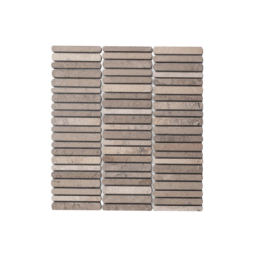 Minuet Natural Stone Mosaic Finger 327x298 Tumbled Jura Grey