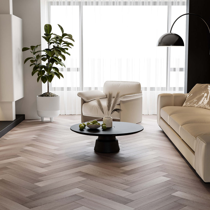 Aqua Wood Plus Herringbone 600x127mm Opera House Hybrid Flooring Bass Timber