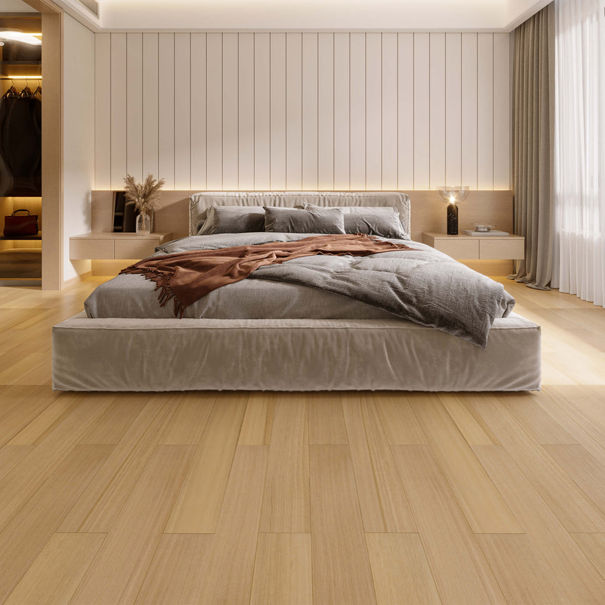 Aqua Wood Plus Plank 1830x196mm Tasi Oak Hybrid Flooring Bass Timber