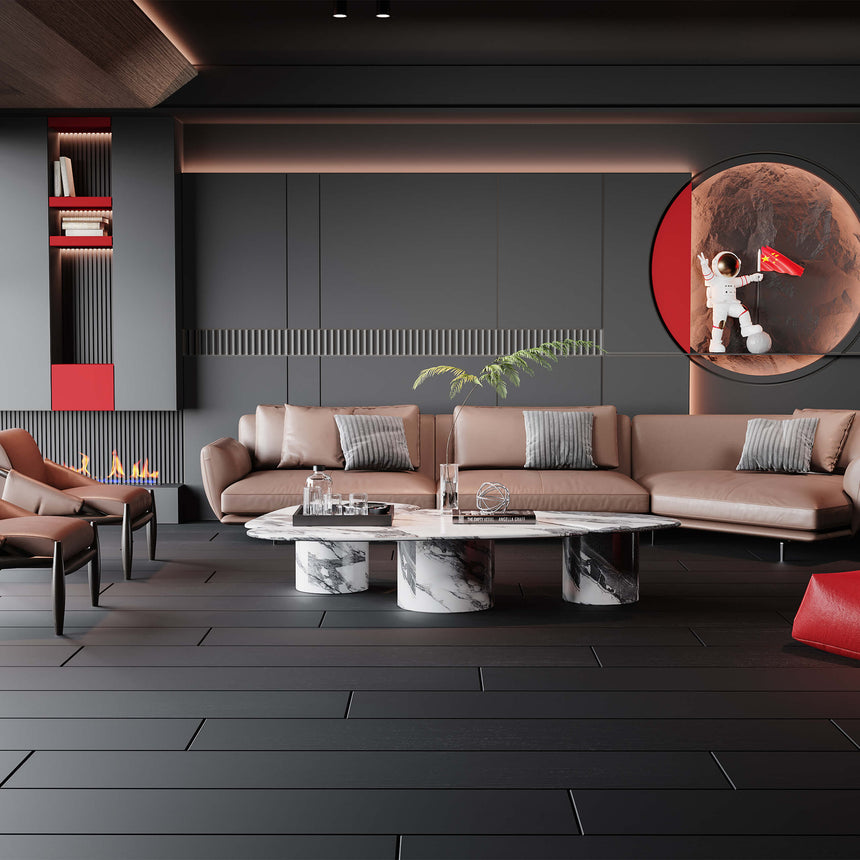 Aqua Wood Plus Plank 1830x196mm Black Sea Hybrid Flooring Bass Timber