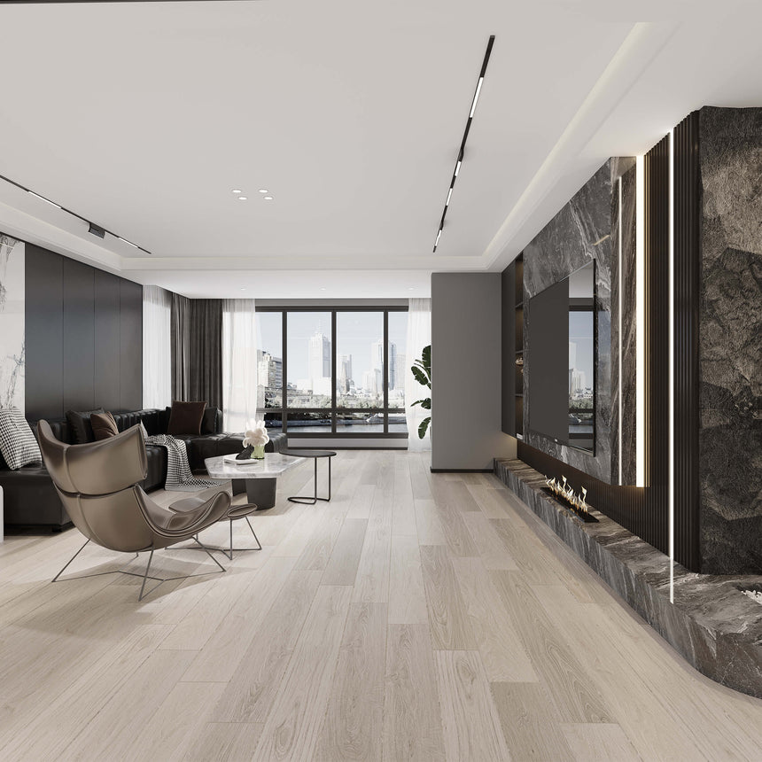 Aqua Wood Plus Plank 1830x196mm Hawaii Hybrid Flooring Bass Timber