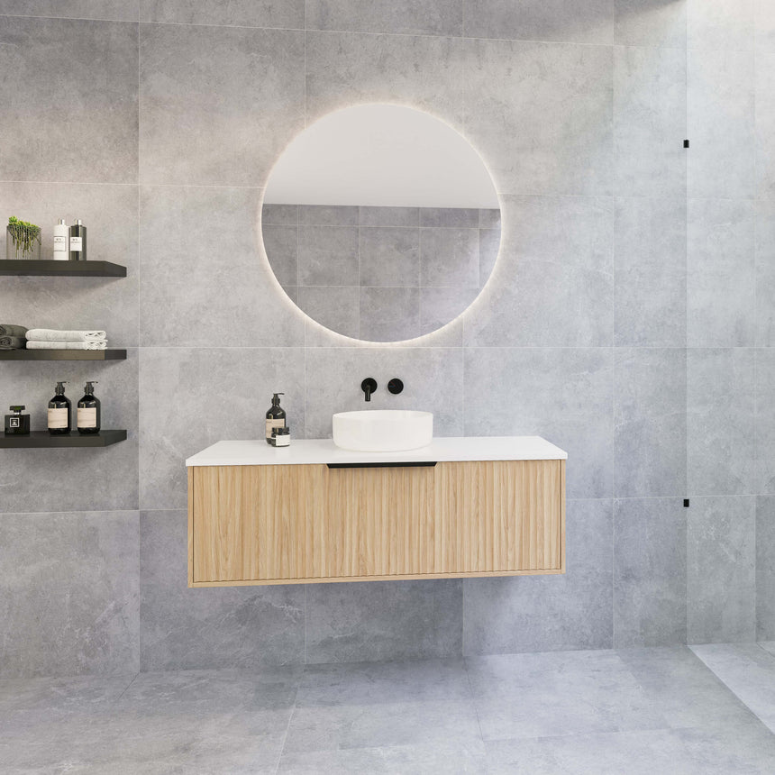 Elwood Wall Hung Vanity SilkSurface Top Vanity Timberline