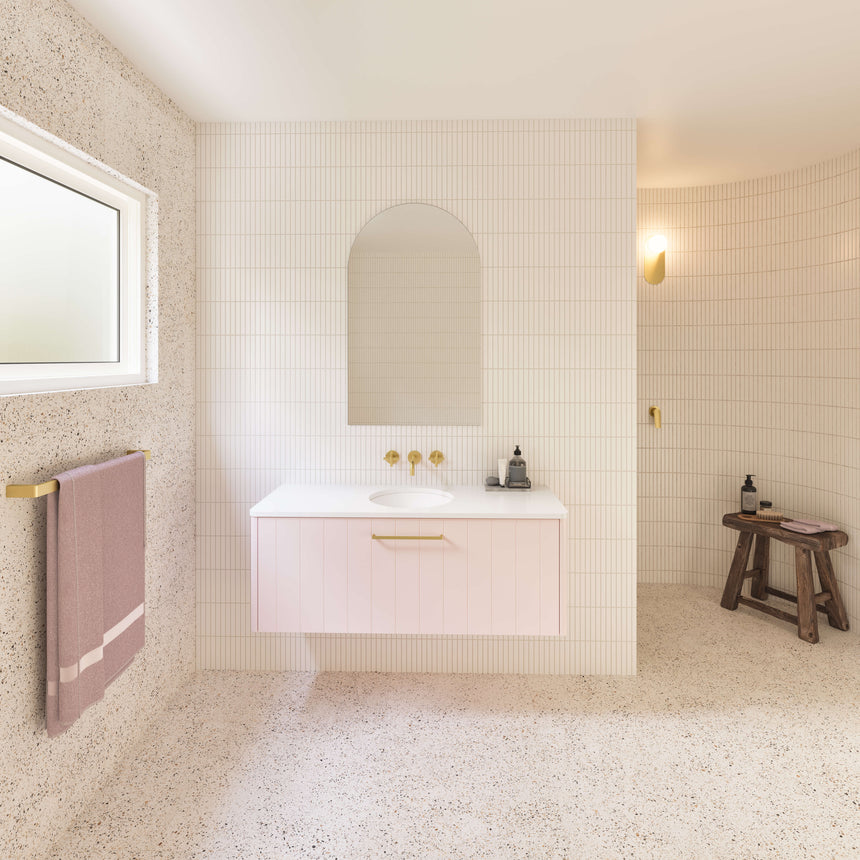 Saba Wall Hung Vanity SilkSurface Top Vanity Timberline