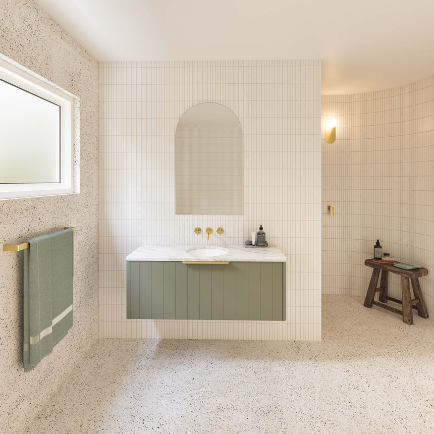 Saba Wall Hung Vanity SilkSurface Top Vanity Timberline