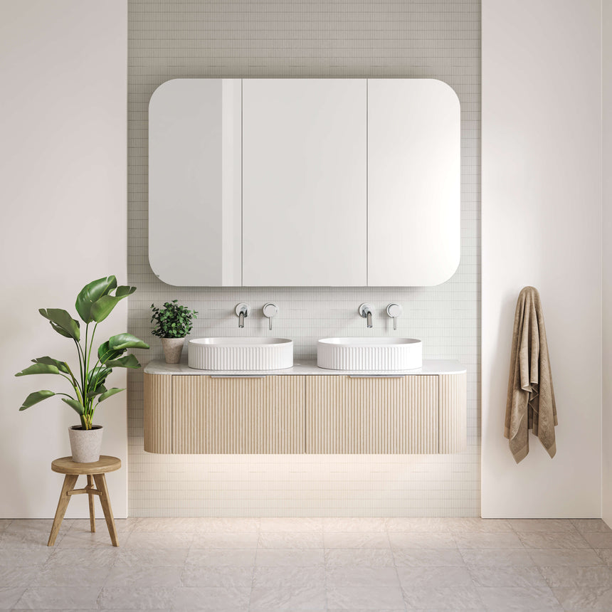 Santos Wall Hung Vanity SilkSurface Top Vanity Timberline