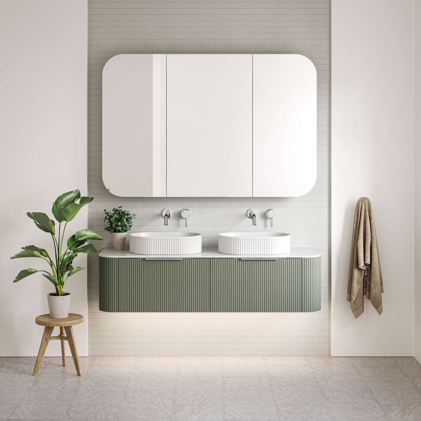 Santos Wall Hung Vanity SilkSurface Top Vanity Timberline
