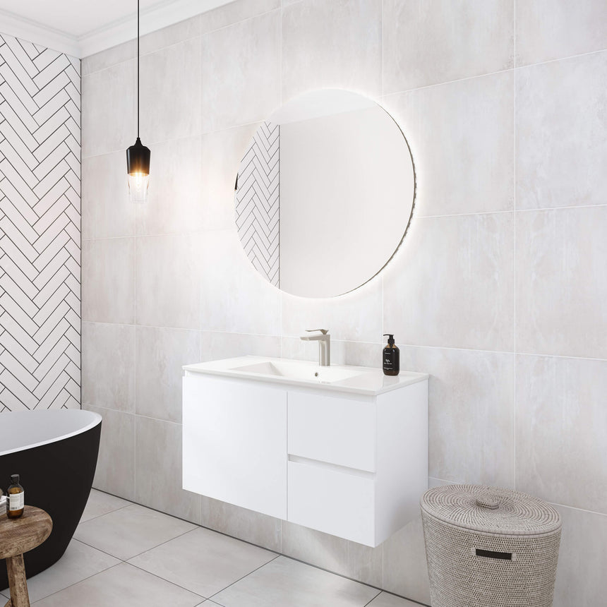 Nevada Wall Hung Vanity SilkSurface Top Vanity Timberline