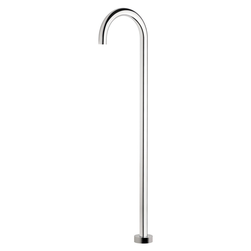 Phoenix Vivid 940mm chrome floor-mounted bath spout by Tilemall with curved outlet