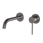 Phoenix Vivid Slimline SwitchMix Wall Basin / Bath Mixer Set 60mm Backplates Brushed Carbon (Complete Kit) - Lead Free