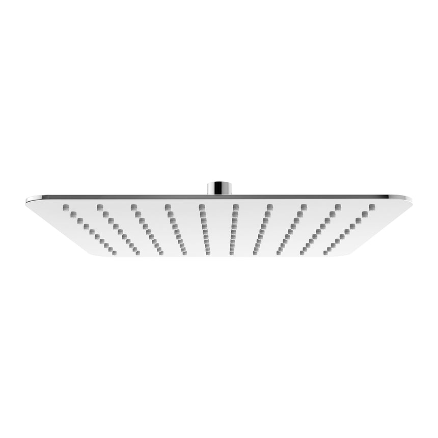 Phoenix Vivid Slimline 300mm square stainless steel shower head by Tilemall with ceiling mount