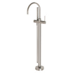 Phoenix Vivid Slimline Floor Mounted Bath Mixer with Hand Shower Brushed Nickel
