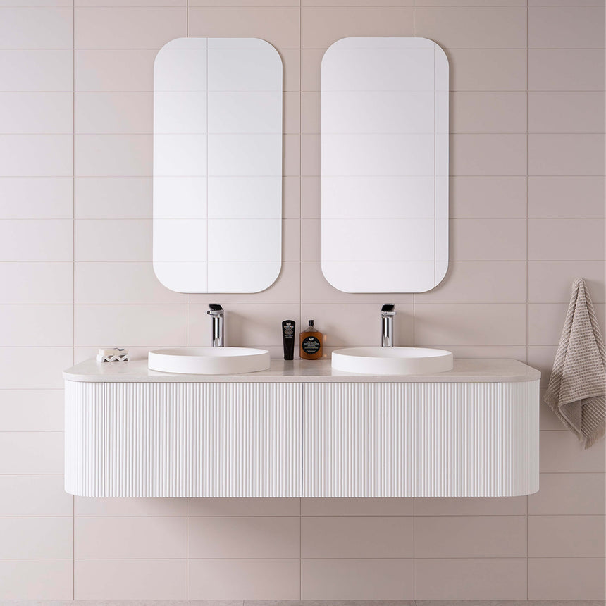 ADP Waverley Wall Hung Vanity Cherry Pie Premium Solid Surface Vanity ADP