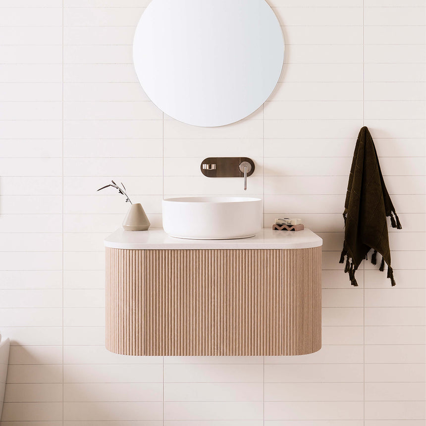 ADP Waverley Wall Hung Vanity Cherry Pie Premium Solid Surface Vanity ADP