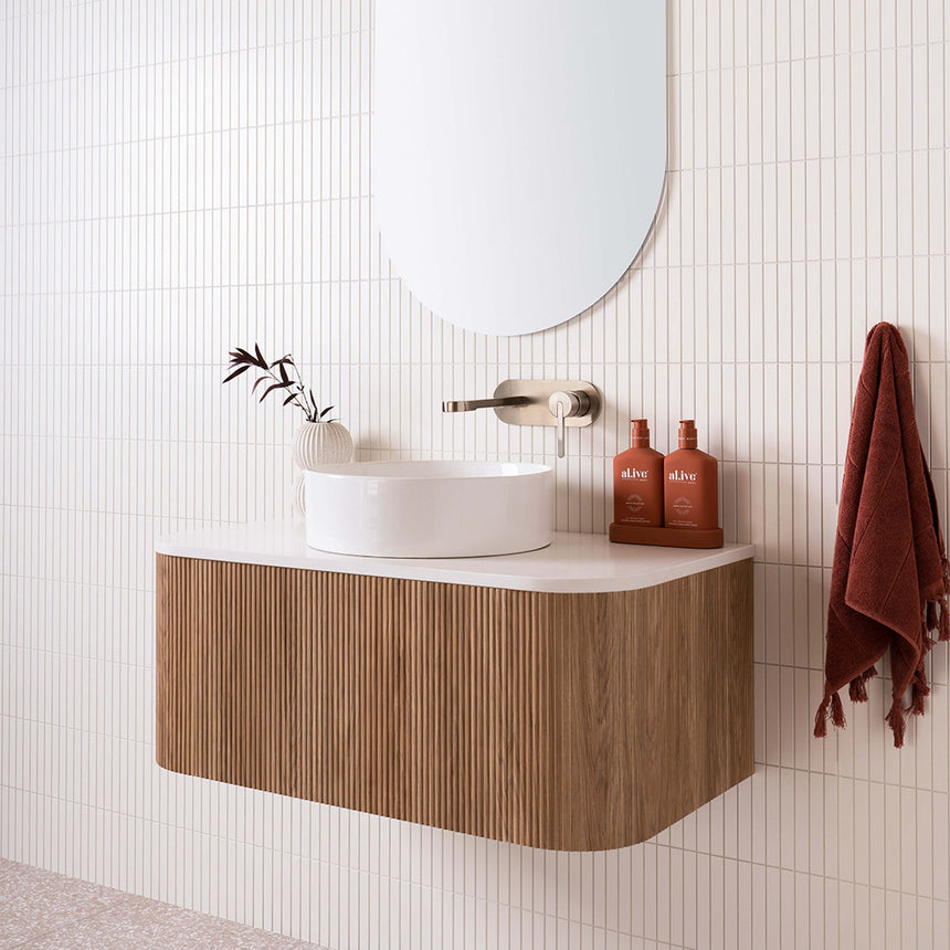 ADP Waverley Wall Hung Vanity Cherry Pie Premium Solid Surface Vanity ADP