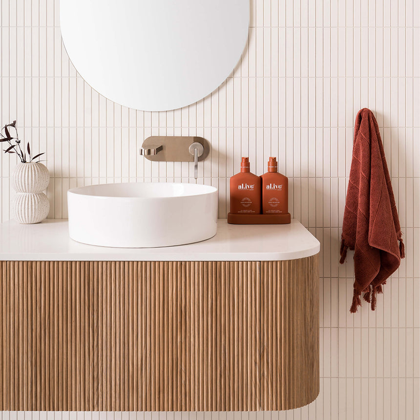 ADP Waverley Wall Hung Vanity Cherry Pie Premium Solid Surface Vanity ADP