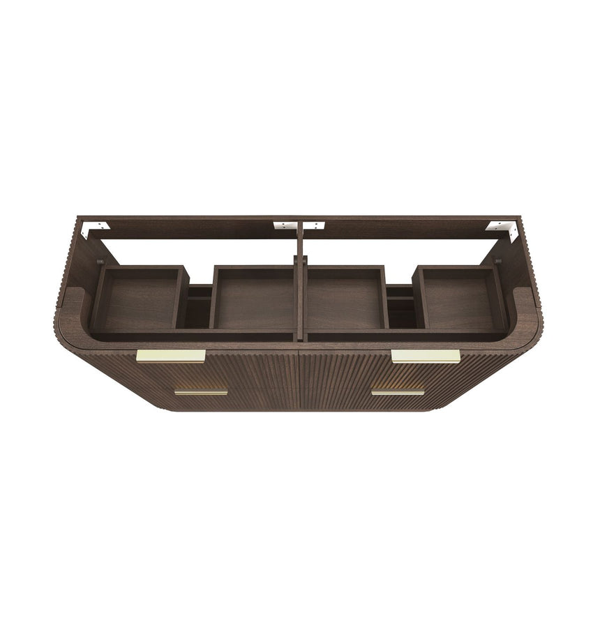Otti Havana Fluted 1500mm Sable Walnut Floorstanding Curve Vanity — view 7