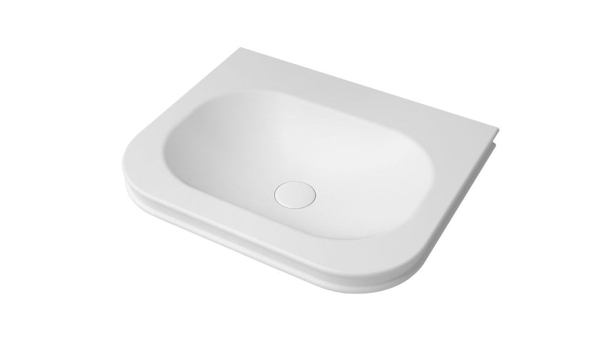 Otti Havana English Edge 600x500x50 Matte White with Soft Square Basin Top — view 2