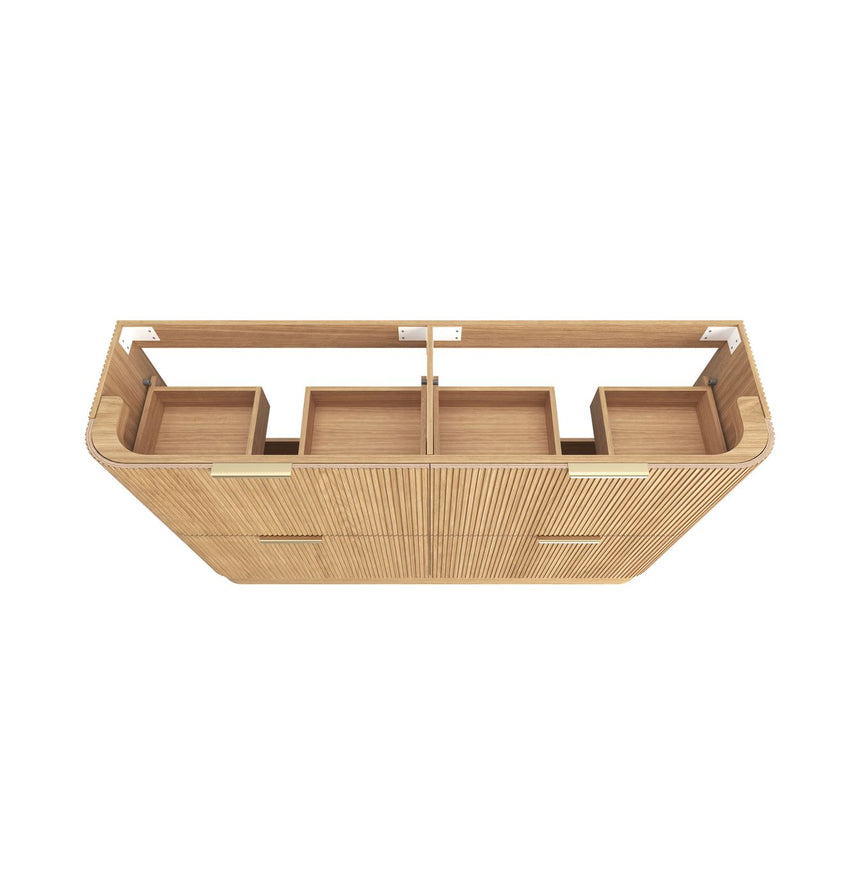 Otti Havana Fluted 1800mm Woodland Oak Floorstanding Curve Vanity — view 5