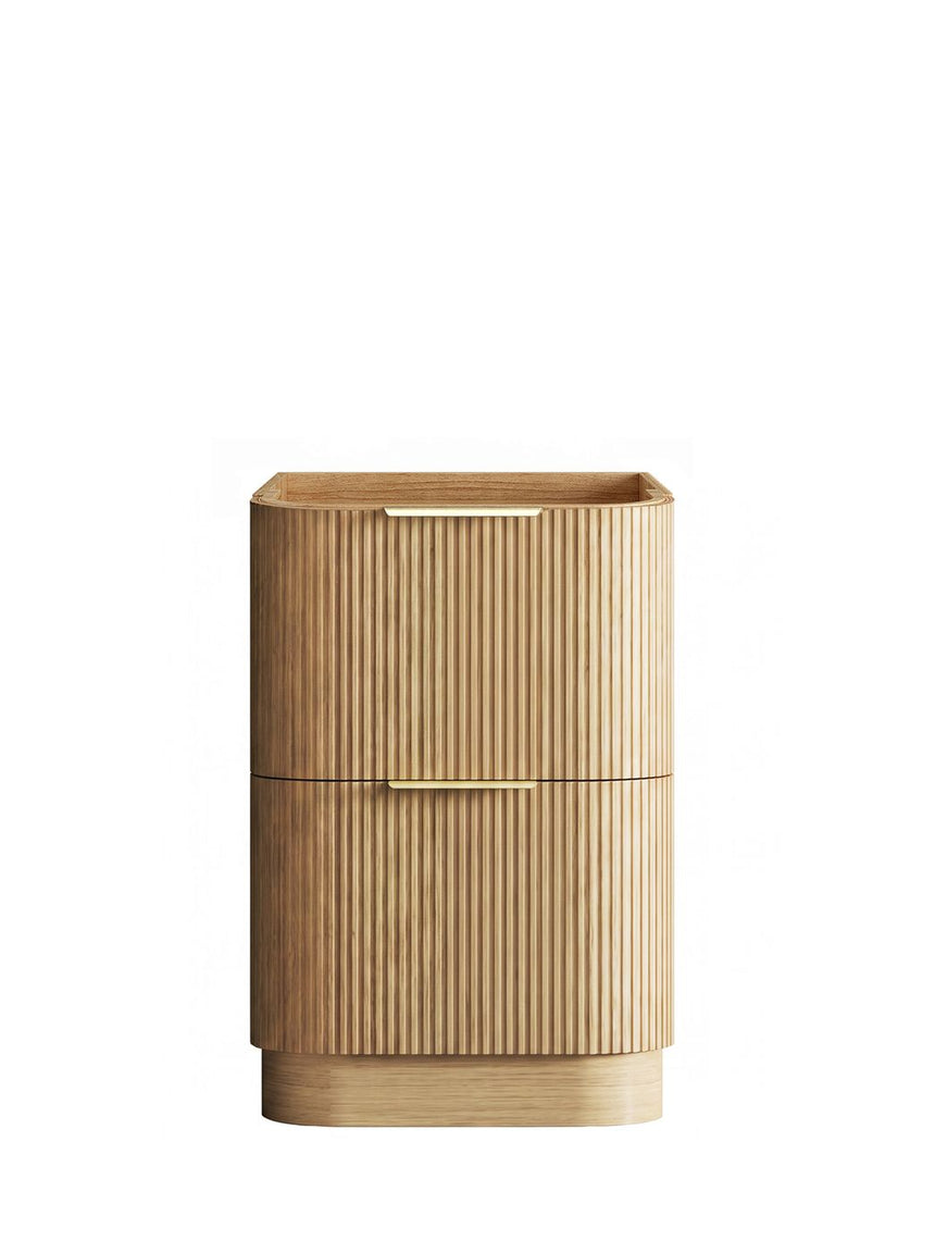 Otti Havana Fluted 600mm Woodland Oak Floorstanding Curve Vanity — view 8