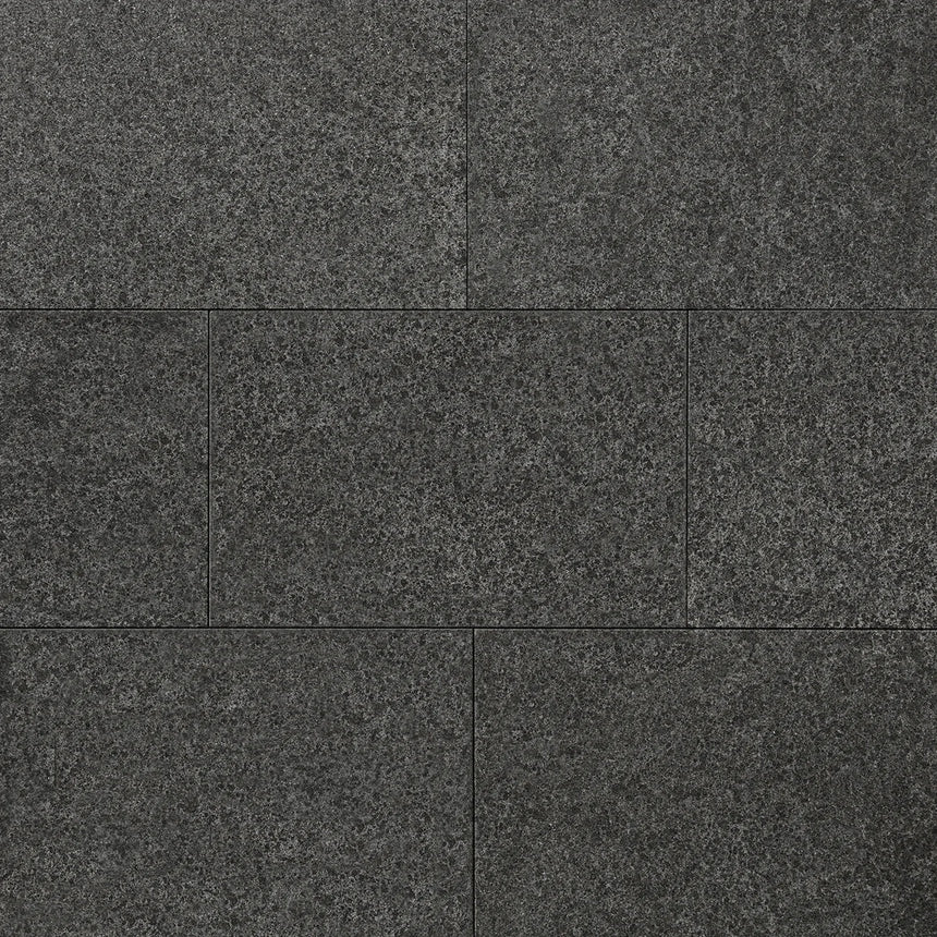 Raven Black Granite natural stone surface and layout reference by Tilemall