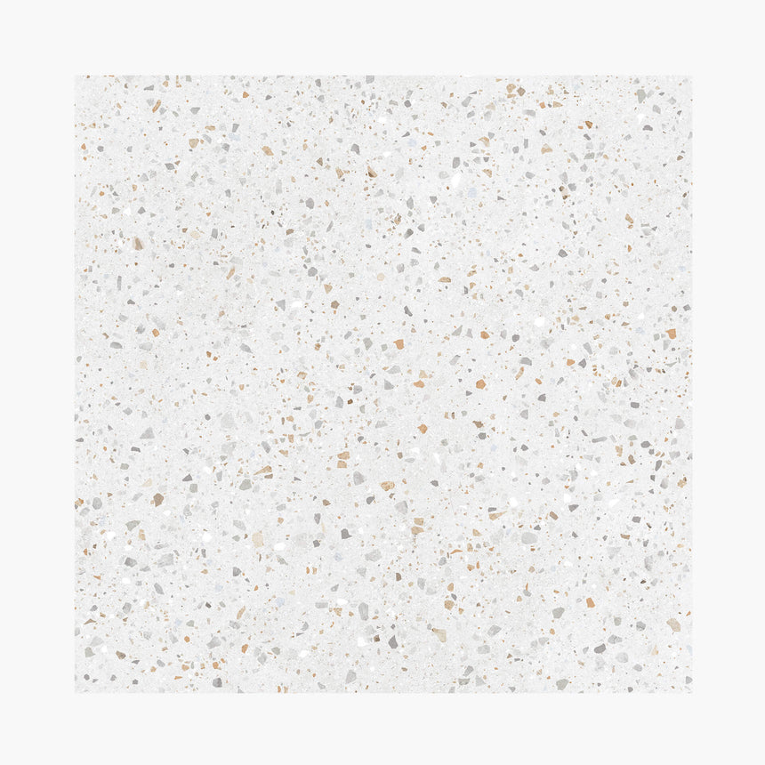 Color Terrazzo 600x600 Satin White Terrazzo Look Tiles Dongpeng