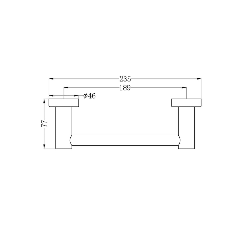 Nero Mecca Hand Towel Rail Matte White Bathroom Accessories Nero