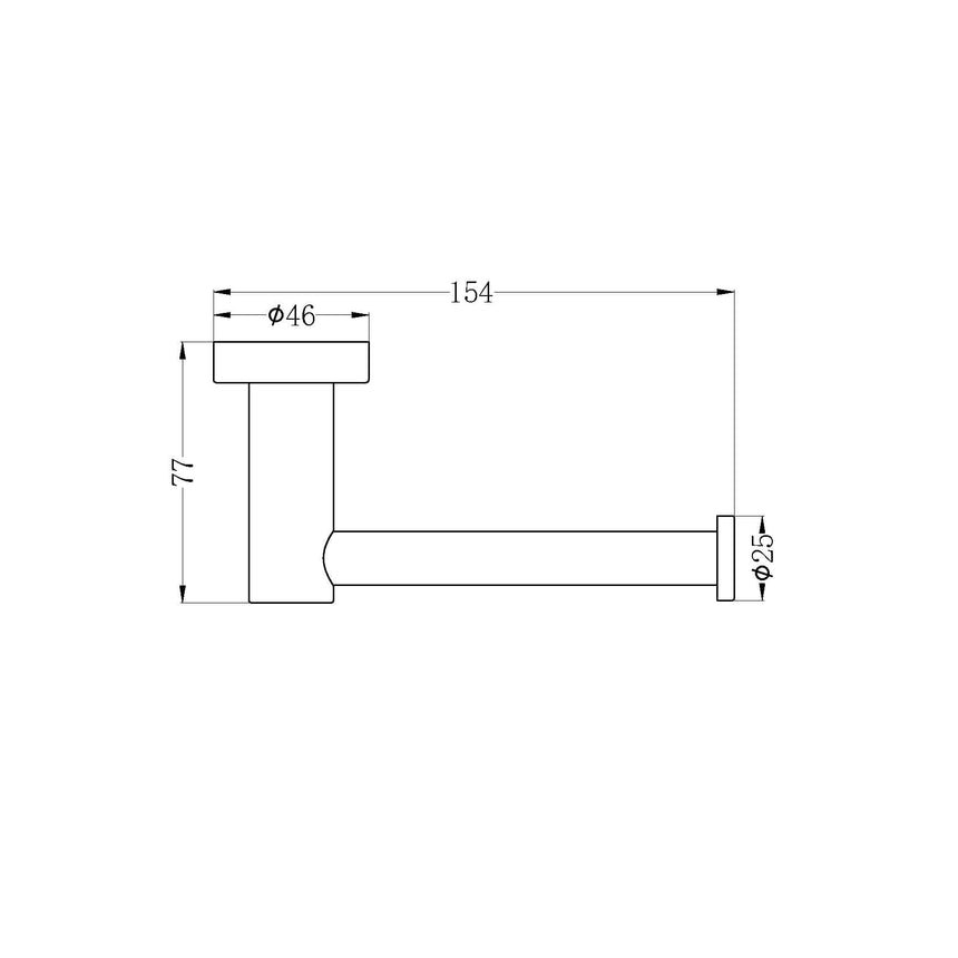 Nero Mecca Toilet Roll Holder Matte White Bathroom Accessories Nero