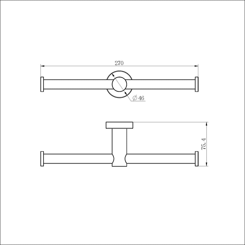Nero Mecca Double Toilet Roll Holder Chrome Bathroom Accessories Nero