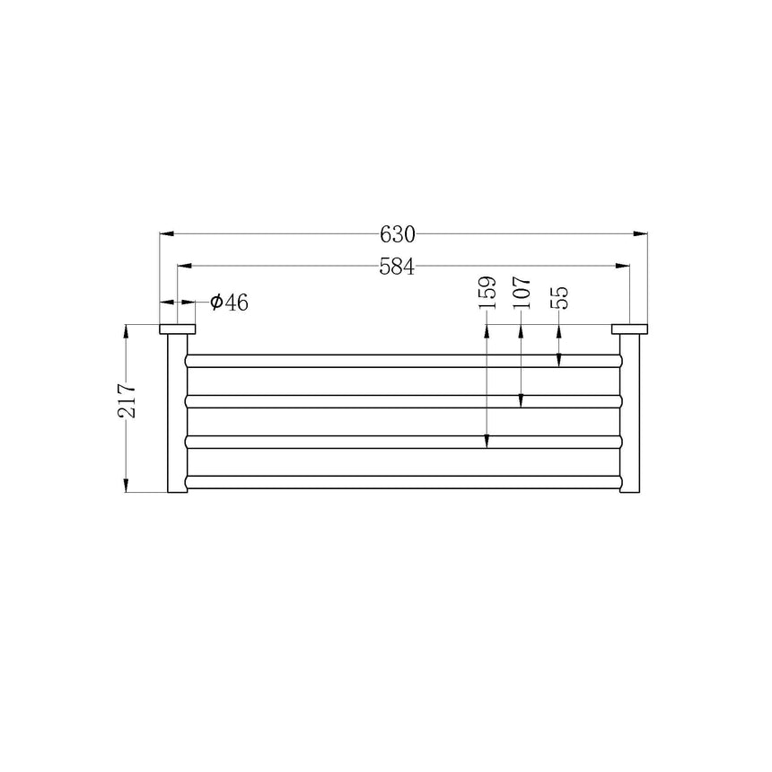 Nero Mecca Towel Rack Chrome Bathroom Accessories Nero