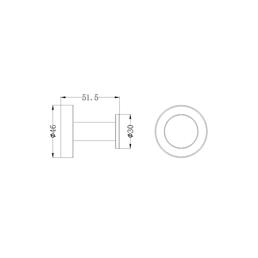 Nero Dolce Robe Hook Chrome Bathroom Accessories Nero