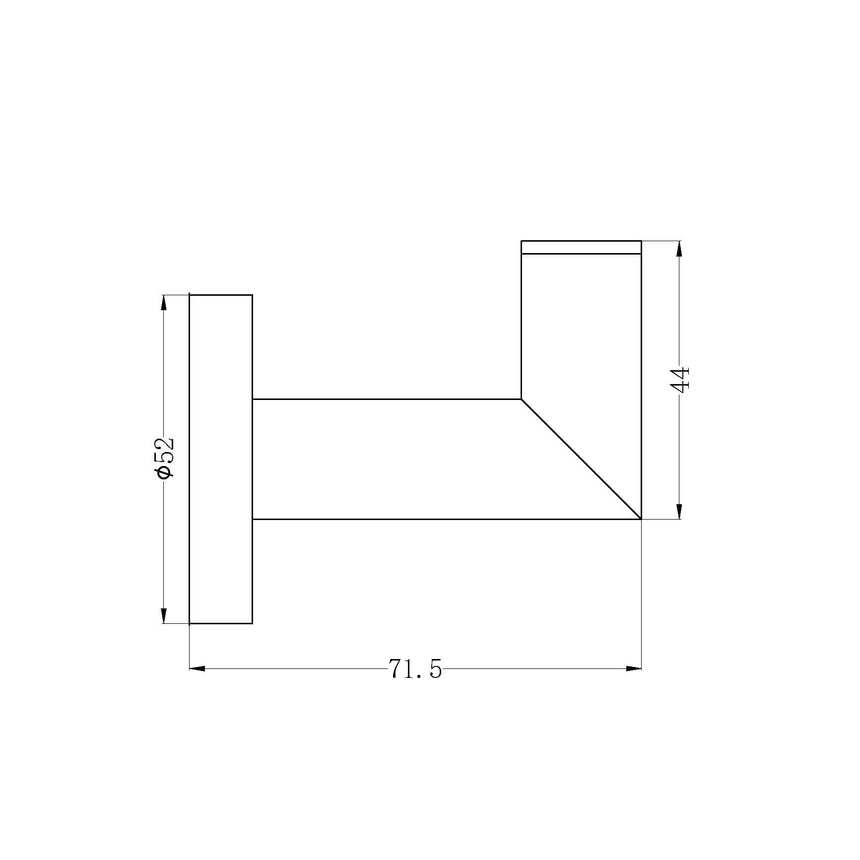 Nero Dolce Robe Hook Brushed Nickel NR3682BN Bathroom Accessories Nero
