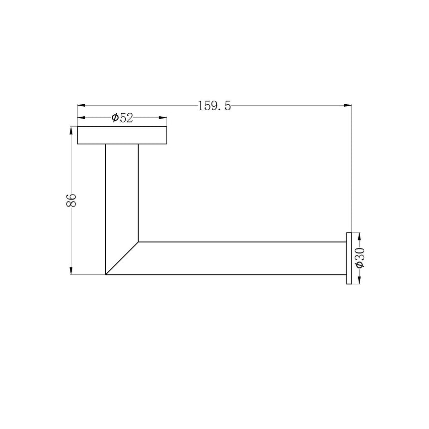 Nero Dolce Toilet Roll Holder Matte Black NR3686wMB Bathroom Accessories Nero