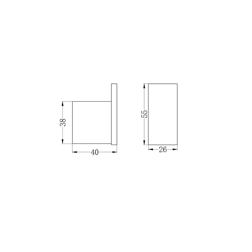 Nero Celia Robe Hook Brushed Nickel Bathroom Accessories Nero