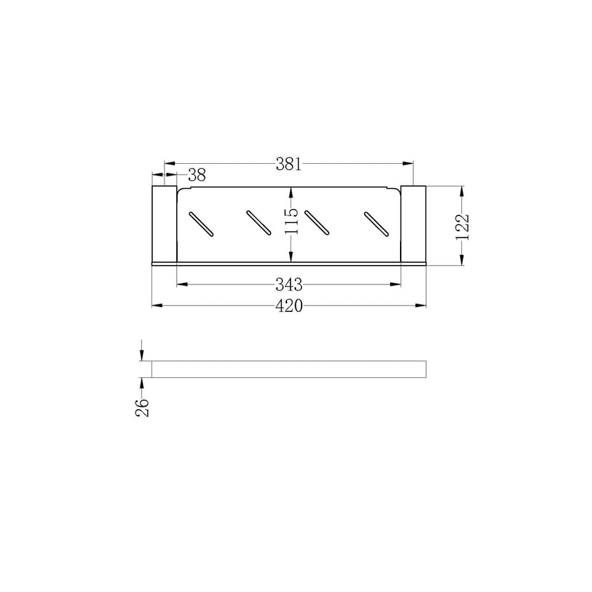 Nero Celia Metal Shelf Brushed Nickel Bathroom Accessories Nero