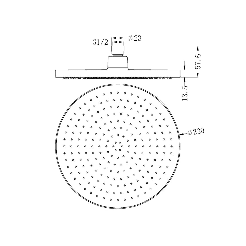Nero Opal Air Shower Head Matte White Shower Nero