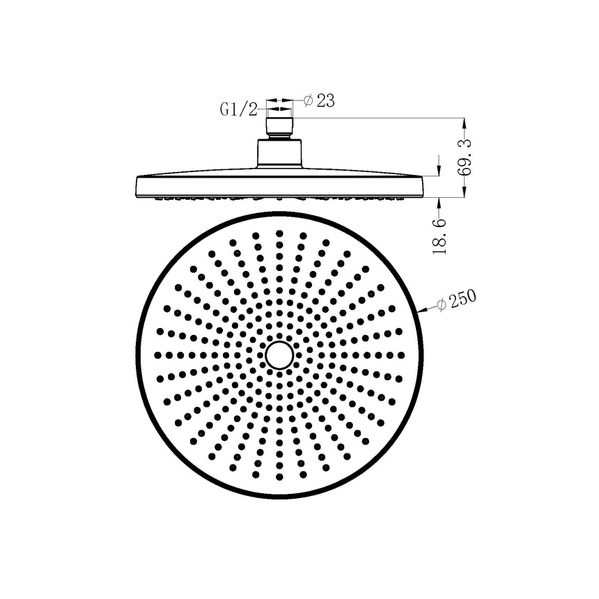 Nero Opal Shower Head Brushed Bronze Shower Nero